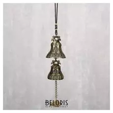 Колокольчик металл "Феникс и будда" 2 колокольчика D=5 и D=4,2 см 29х5х5 см