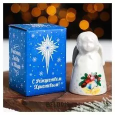 Колокольчик в форме ангела «Светлого рождества!»