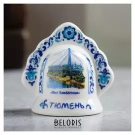 Колокольчик в виде кокошника «Тюмень. мост влюблённых»