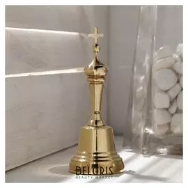 Колокольчик валдайский "Позвонок №2", полированный, ручка-купол с крестом, D=35мм