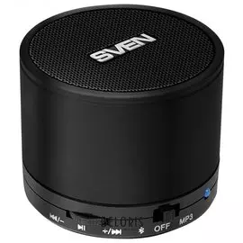 Колонка портативная Sven Ps-45bl, 1.0, 3 вт, Bluetooth, Fm-тюнер, Microsd, Mp3-плеер, черная