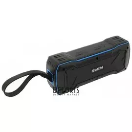 Колонка портативная влагозащищенная SVEN PS-220, 1.0, 10 Вт, Bluetooth, FM, microSD, MP3, черная