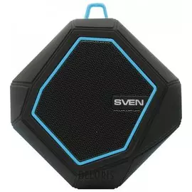 Колонка портативная влагозащищенная Sven Ps-77, 1.0, 5 вт, Bluetooth, Fm, Microsd, Mp3, черная