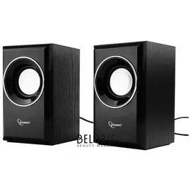 Колонки компьютерные GEMBIRD SPK-204, 2.0, 2х3 Вт, дерево, черные