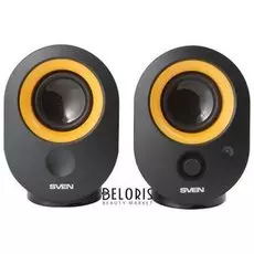 Колонки компьютерные SVEN 316, 2.0, 2х2 Вт, пластик, черные
