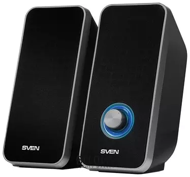 Колонки компьютерные SVEN 325, 2.0, 2х3 Вт, пластик, черные