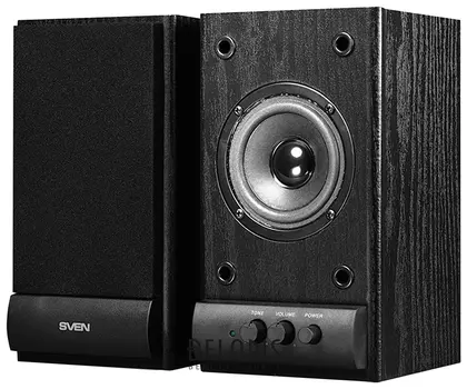 Колонки компьютерные SVEN SPS-607, 2.0, 2х3 Вт, дерево, черные