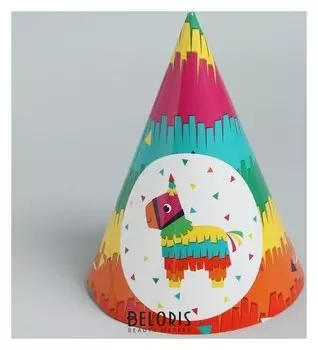 Колпак бумажный «Единорог», набор 6 шт.