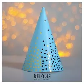 Колпак «Конфетти», набор 6 шт., цвет голубой