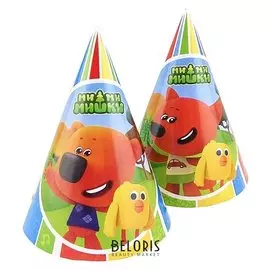 Колпаки бумажные «Ми-ми-мишки», набор 6 шт.