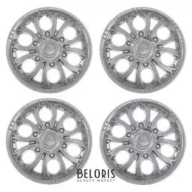 Колпаки колесные R13 "Пилот", серебристый, набор 4 шт