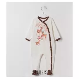 Комбинезон «Бэмби», цвет молочный, рост 62 см