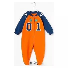 Комбинезон «Чемпион», цвет оранжевый, рост 74 см (48)