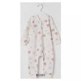 Комбинезон, цвет бежевый/слоны, рост 74 см