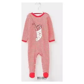 Комбинезон детский, цвет белый/кот, рост 80 см