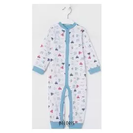 Комбинезон детский, цвет белый/машинки, рост 74 см