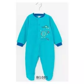 Комбинезон детский цвет бирюзовый, рост 74 см