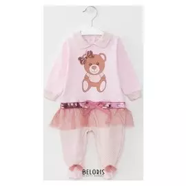 Комбинезон детский, цвет розовый, рост 62 см