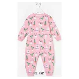 Комбинезон детский, цвет розовый, рост 86 см