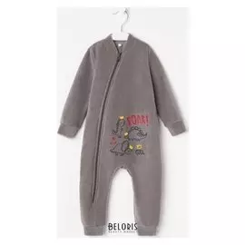 Комбинезон детский, цвет серый, рост 92