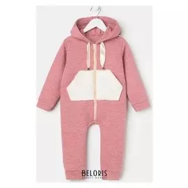 Комбинезон для девочки, цвет розовый/белый, рост 86 см (56)