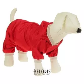 Комбинезон для собак, размер L (ДС 28-30 см, ОШ 32 см, ОГ 36-40 см) красный