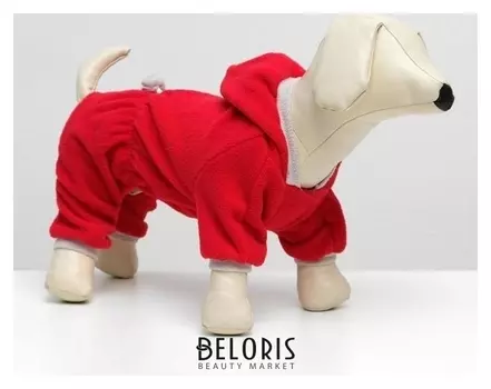 Комбинезон флисовый цветной, L (ДС 28-30 см, ОШ 32 см, ОГ 36-40 см) микс