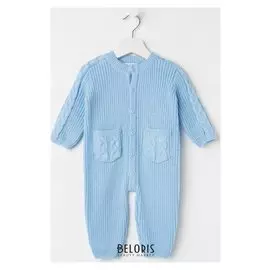 Комбинезон «Кармашки», цвет голубой, рост 74-80 см