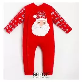 Комбинезон крошка Я "Happy Winter 2", рост 62-68 см, красный