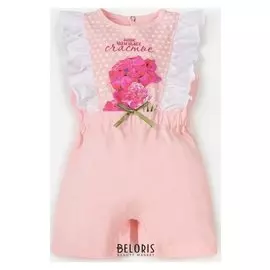 Комбинезон крошка Я "Наше маленькое счастье" рост 62-68 см, (Р-р 22), розовый