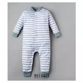 Комбинезон крошка Я "Полоса", белый, рост 86-92 см