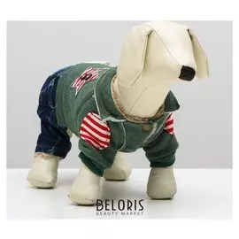 Комбинезон на меховом подкладе, XS (ОШ 18-22,ог 27-32,дс 20 см), цвет зелёный