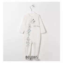 Комбинезон «Переглядки», цвет белый, рост 74 см