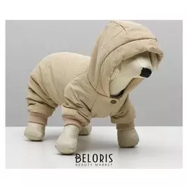 Комбинезон "Пиксель", S (ОШ 21-25, ОГ 29-36, ДС 23см), бежевый