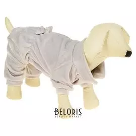 Комбинезон велюр, размер XS (ДС 18-20 см, ОШ 24 см, ОГ 27-30 см) МИКС ЦВЕТОВ