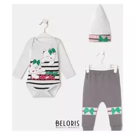 Комплект детский, цвет белый, рост 68-74 см