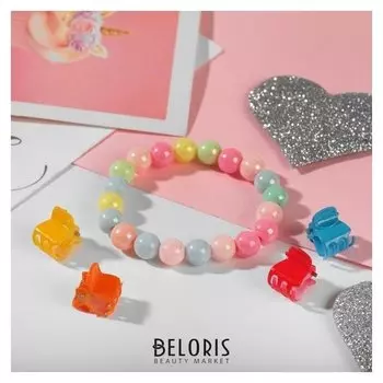 Комплект детский "Выбражулька" 5 предметов: 4 крабика, браслет 2 нити, радуга