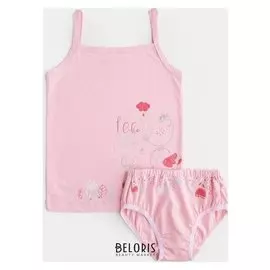 Комплект для девочки (Майка, трусы), цвет розовый, рост 86-92 см