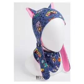 Комплект для девочки (Шапка,снуд), цвет розовый, размер 44-47 см (9-18 мес.)