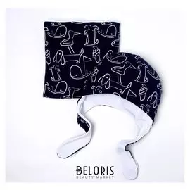 Комплект для девочки (Шапка, снуд), цвет тёмно-синий, размер 50-53 (3-6 лет)