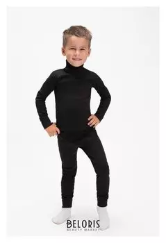 Комплект для мальчика термо (Водолазка,кальсоны) а.843/841, цвет черный, рост 104 см (30)