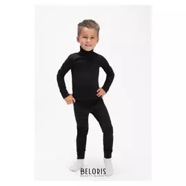 Комплект для мальчика термо (Водолазка, кальсоны), цвет чёрный, рост 116 см (32)