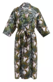 Комплект (Халат и комбинация) Kaftan, 40-42, зелен/роз