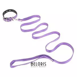 Комплект капроновый, поводок 140 см, ошейник 30 см, ширина 1,2 см, микс цветов