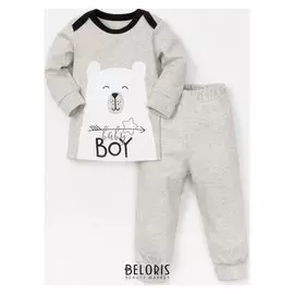 Комплект крошка Я: джемпер, брюки "Baby Bear", серый, р.24, рост 68-74 см