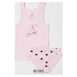 Комплект (Майка, трусы) для девочки, цвет сиреневый, рост 122 см