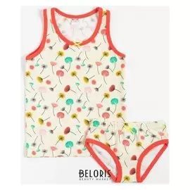 Комплект (Майка, трусы) для девочки, цвет жёлтый, рост 110 см