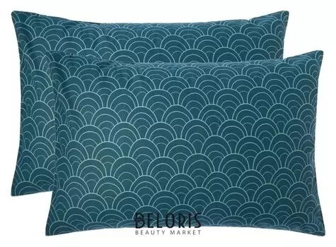 Комплект наволочек "Этель" волны 50х70 см - 2 шт, 100% хлопок, поплин