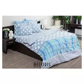 Комплект постельного белья евро ночь нежна звезды (Серый) 200х220см, 200х220см, 70х70см 2шт, бязь