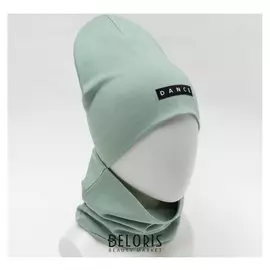 Комплект (Шапка, снуд) детский Dance, цвет олива, размер 50-54